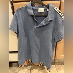 Boys blue Burberry shirt